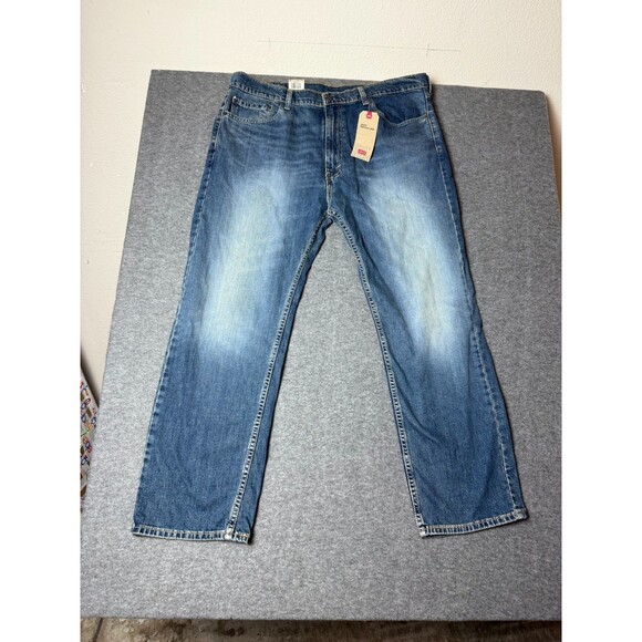 Levis Jeans 550 Regular Fit Medium Wash Stretch 40x30 Straight Leg Blue NWT - Picture 1 of 7